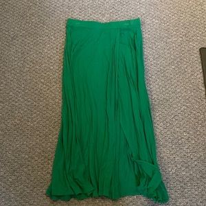 Emerald green maxi skirt
